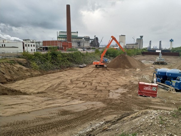 Reclamation of land in Outer Vering Canal