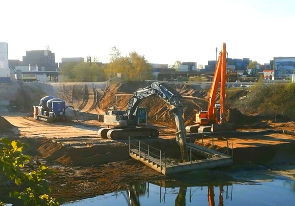 Reclamation of land in Outer Vering Canal